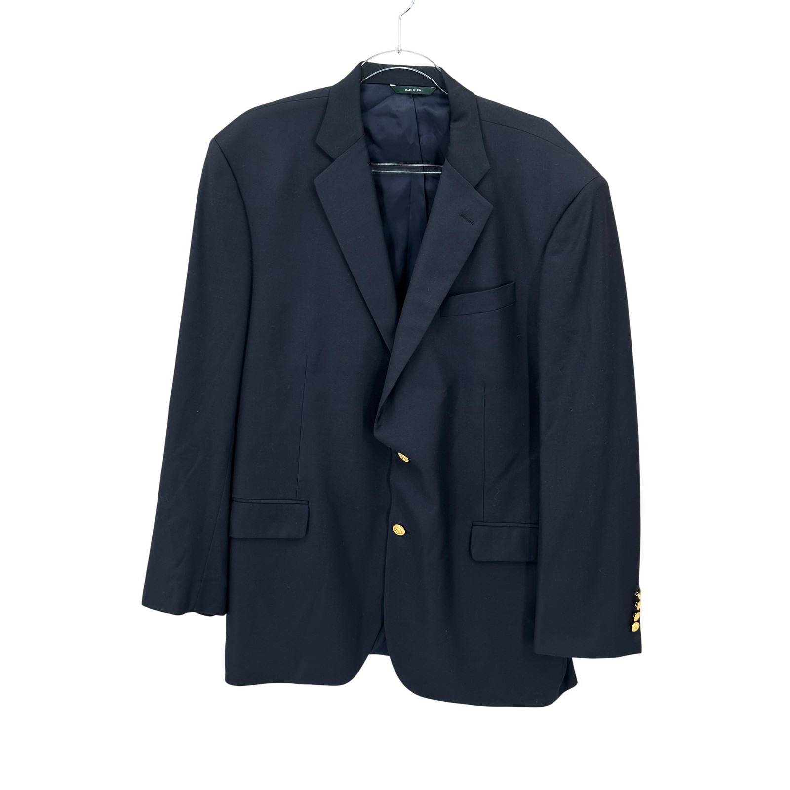 Brooks Brothers Blazer Mens 46l Black Madison 100% Loro Piana Wool Suit Jacket
